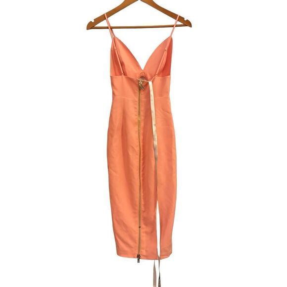 House of CB NWT Orange Cutout Midi Dress XSmall - Picture 2 of 7